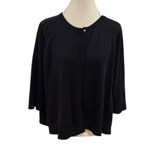 Black Cardigan Meets Lane Sweater pearl button Sz 2X